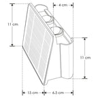 Luminario solar con efectos de luz 180° 4 lentes luz cálida (3000K) 2W de policarbonato de iLumileds