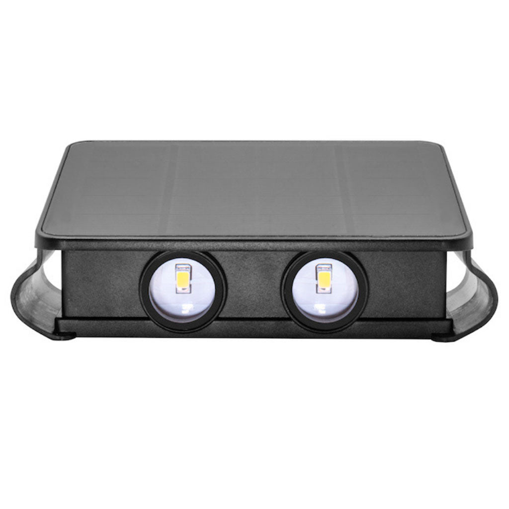 Luminario solar con efectos de luz 180° 4 lentes luz cálida (3000K) 2W de policarbonato de iLumileds