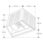 Luminario solar luz bidireccional con cortadores de luz, 3W luz cálida (3000K) de policarbonato de iLumileds