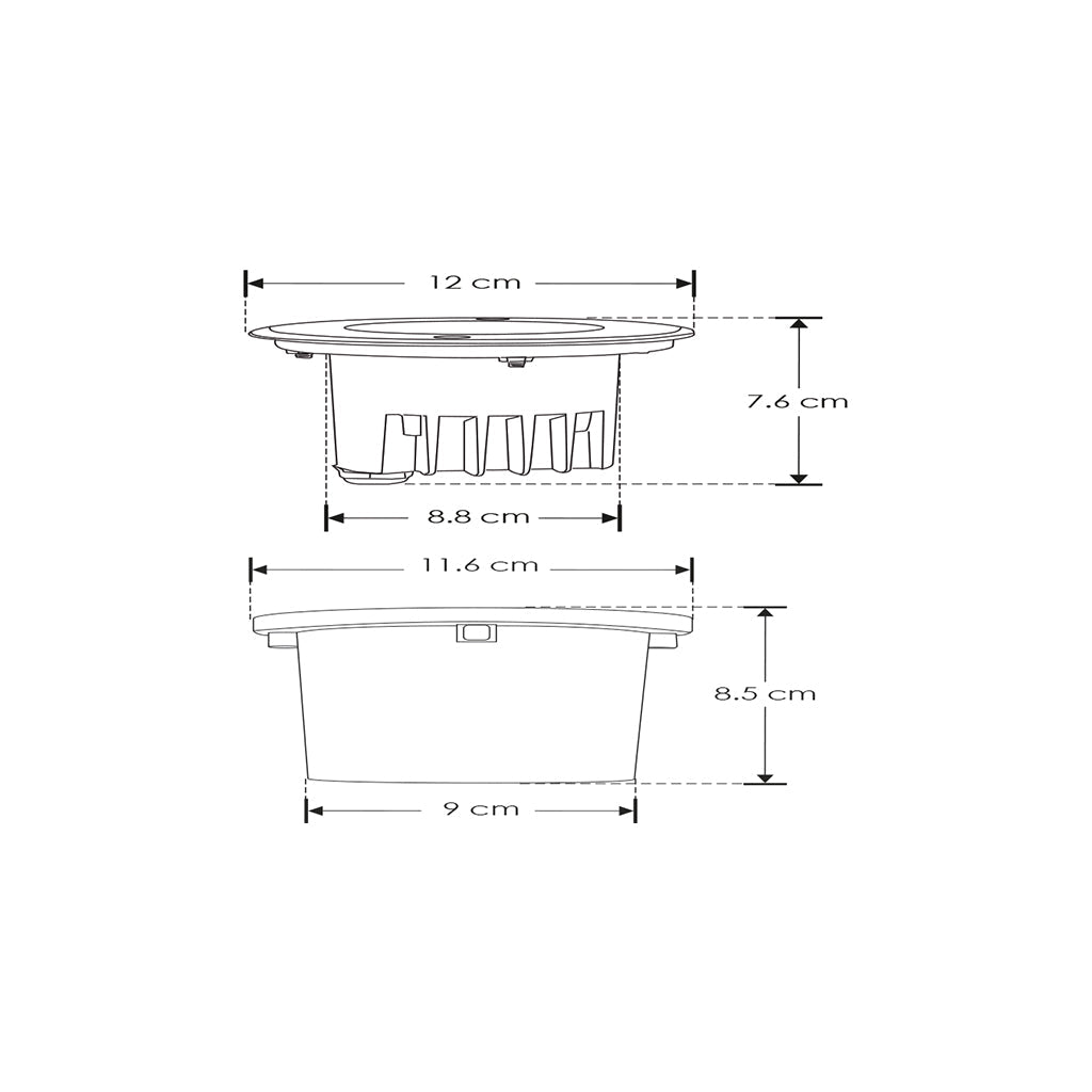 Luminario solar LED para empotrar en piso 4W 120° con tapa de acero inoxidable con sensor de obscuridad, incluye bateria de litio y housing IP67 (no debe pisarse) de iLumileds