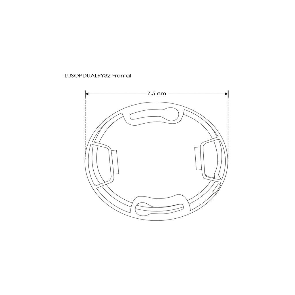 Soporte PVC para sobreponer en superficie para luminario DOWNDUAL de 9 a 32 Watts de iLumileds