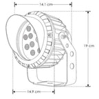 Reflector sobreponer spot con viescera 12W color de luz Neutro Cálido (3000K) óptica de 30°, 85-265Vca, IP65 con iLumileds
