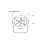 Reflector sobreponer spot con viescera 9W color de luz Neutro Cálido (3000K) óptica de 30°, 85-265Vca, IP65 con iLumileds
