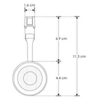 Proyector dirigible acabado blanco 10W 24° 3000K 48Vcc para riel magnético de iLumileds