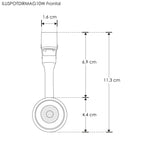 Proyector dirigible 10W 24° 3000K 48Vcc para riel magnético de iLumileds