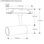 Proyector dirigible 10W 24° 3000K 48Vcc para riel magnético de iLumileds