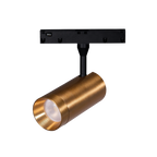 Proyector magnético dirigible 7W 24° CRI:90 48Vcc, acabado dorado, cambio de color de luz vía app o interruptor físico de cálido a frío - 2700K - 4100K - 5500K, de iLumileds