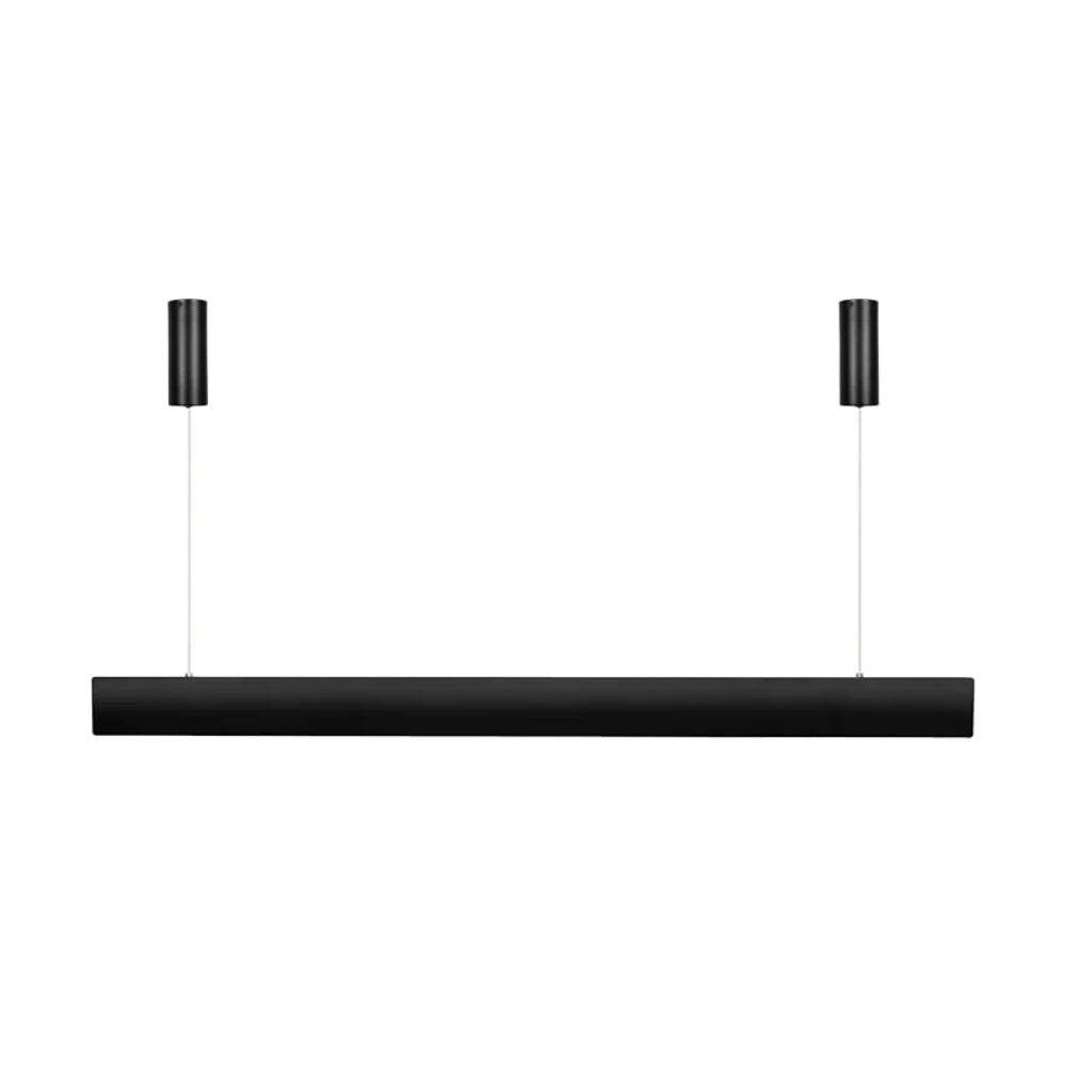Luminario 40W luz directa 53° (30W) / indirecta 120° (10W) 122cm para suspender, color de luz seleccionable 3000K-4000K-5500K ,fabricado en aluminio acabado negro 85-265V de iLumileds