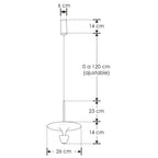 Luminario Cisne suspender luz directa - indirecta Ø26cm acabado negro con difusor blanco 12W luz cálida de iLumileds