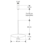 Luminario Degaz suspender plano luz indirecta Ø30cm acabado negro con difusor blanco 10W luz cálida de iLumileds