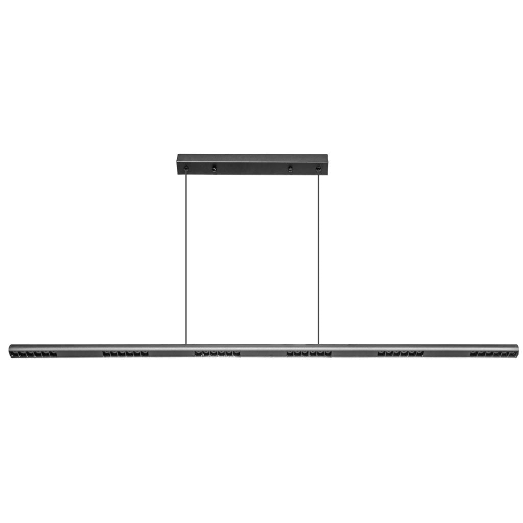 Luminario suspender 25w con 6 cuerpos ópticos 36° 120cm acabado negro opción color de luz de iLumileds