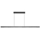Luminario suspender 25w con 6 cuerpos ópticos 36° 120cm acabado negro opción color de luz de iLumileds