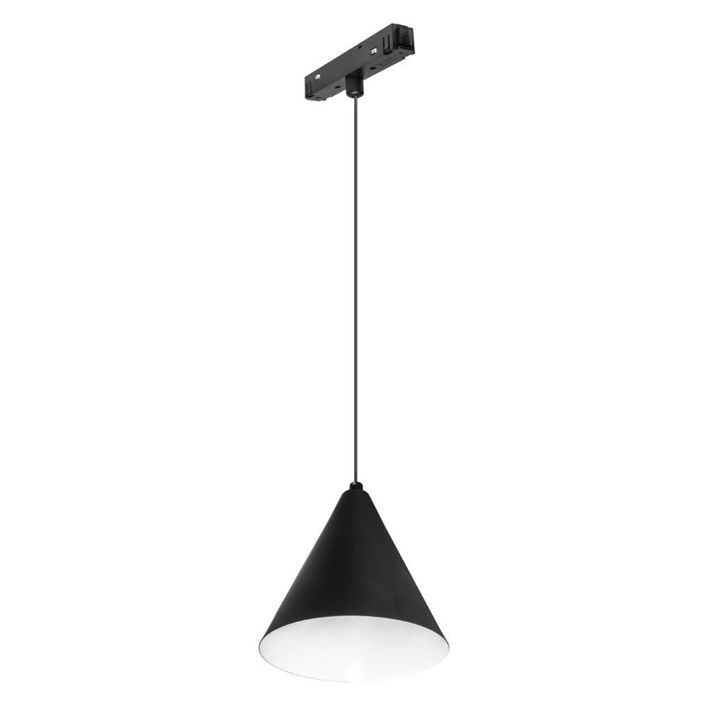 Luminario cónico magnético para suspender 6W 24°, CRI:90 48Vcc luz neutro cálido, suspensión ajustable de iLumileds