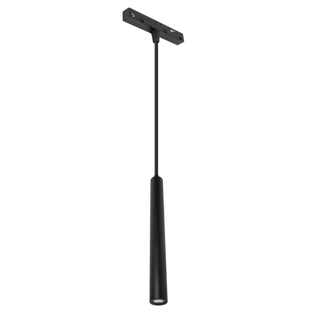 Luminario cilíndrico magnético para suspender 6W 24°, CRI:90 48Vcc luz neutro cálido de iLumileds
