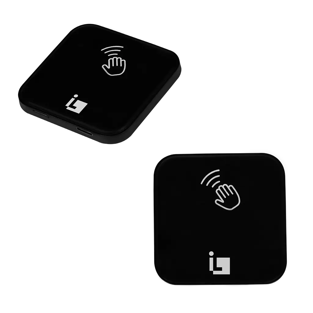 Sensor de mano para fuente de poder de la serie CPGAB (requiere receptor modelo ILUSWRCVGAB, se vende por separado), incluye cable USB para carga y soporte magnético de iLumileds