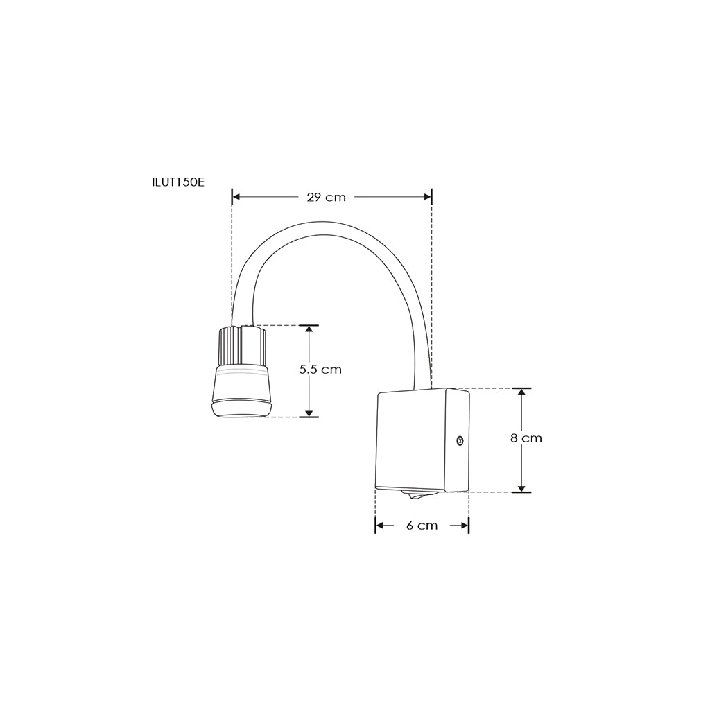 Luminario de muro con cabeza móvil 3W luz cálida (3000K) ideal para lectura de iLumileds