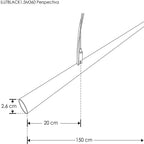 Kit tubo de acero inoxidable acabado negro mate para tira neón 360° con protección de laca opción 1.5 / 2 / 3 m de largo, incluye kit de suspensión de 2m y 2m de cable transparente calibre 18 de iLumileds