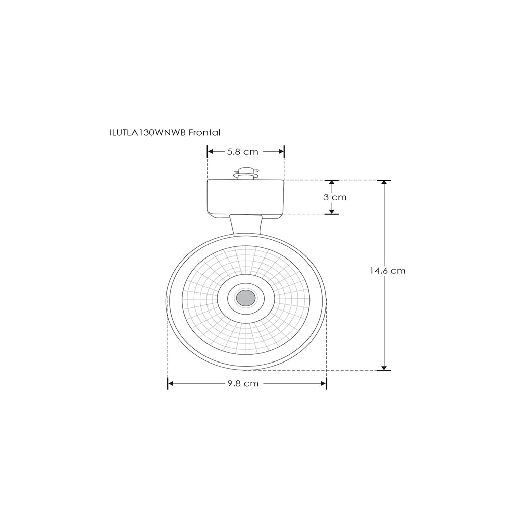 Proyector para riel 30W 35° luz neutra (4100K) de iLumileds