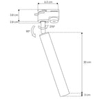 Proyector cilíndrico (20cm) dirigible 7W 35° 85-265V acabado negro para riel eléctrico de iLumileds