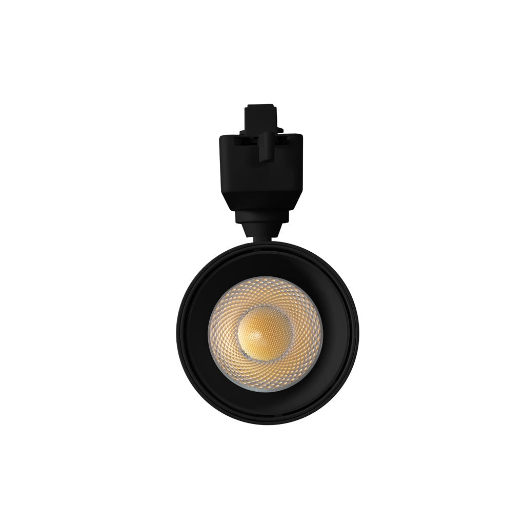Proyector para riel electrificado 30W 35° acabado negro, color de luz seleccionable con switch (cálido - 3000K, neutro - 4000K, frío 6000K) 85-265V de iLumileds