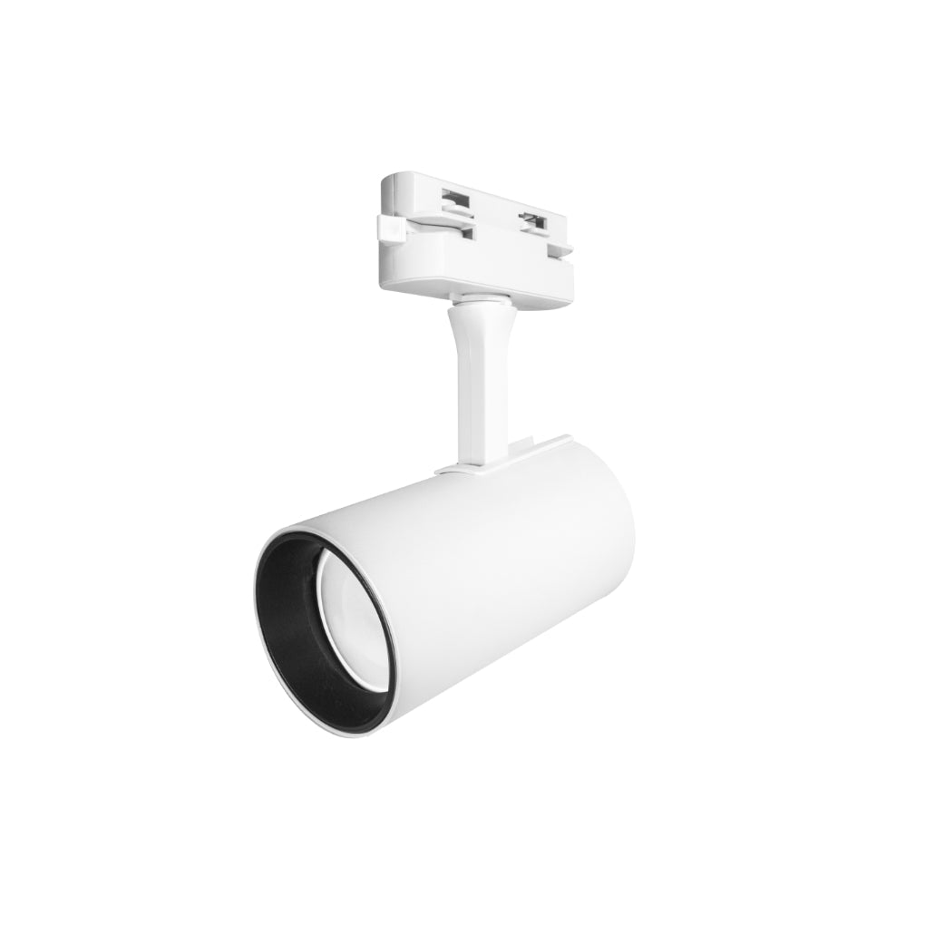 Proyector para riel eléctrificado opción acabado negro o blanco, para MR16 GU10 (no incluido) de iLumileds
