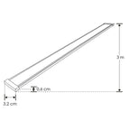 Kit de mini riel magnético 48V para sobreponer acabado negro o blanco, incluye riel magnético de 3m y kit de 2 tapas laterales de iLumileds