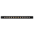 Luminario lineal 30W 36° con 12 cuerpos ópticos para riel electrificado luz neutro cálido o neutro, 110-240V de iLumileds