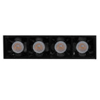 Proyector lineal 10W 36° dirigible con 4 cuerpos ópticos para riel electrificado  luz neutro cálido o neutro, 110-240V de iLumileds