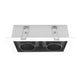 Downlight doble cabezal con bafle cónico marco blanco mate / interior negro para lámparas MR16, incluye base GU5.3 de iLumileds