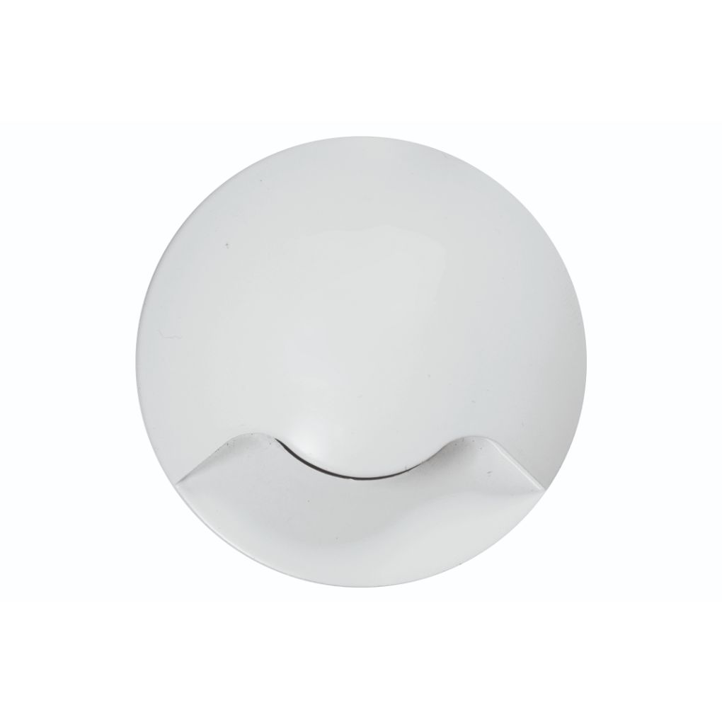 Luminario circular de cortesía una salida de luz para empotrar en muro 2.5W luz cálida (3000K) de iLumileds