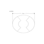Luminario circular de cortesía doble salida de luz para empotrar en muro 2.5W luz cálida (3000K) de iLumileds