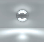 Luminario circular de cortesía doble salida de luz para empotrar en muro 2.5W luz cálida (3000K) de iLumileds