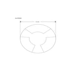 Luminario circular de cortesía triple salida de luz para empotrar en muro 2.5W luz cálida (3000K) de iLumileds