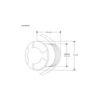 Luminario circular de cortesía triple salida de luz para empotrar en muro 2.5W luz cálida (3000K) de iLumileds