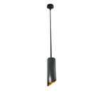Luminario Hidra tubular 23cm para suspender acabado ext negro / int dorado para lámpara MR16 GU10 (no incluida) de iLumileds