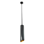Luminario Hidra tubular 40cm para suspender acabado ext negro / int dorado para lámpara MR16 GU10 (no incluida) de iLumileds