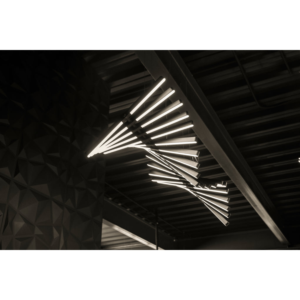 Luminario CiLia decorativo para suspender multibrazos 100W, color de luz programable (Cálido - Neutro - Frío) con control remoto de iLumileds