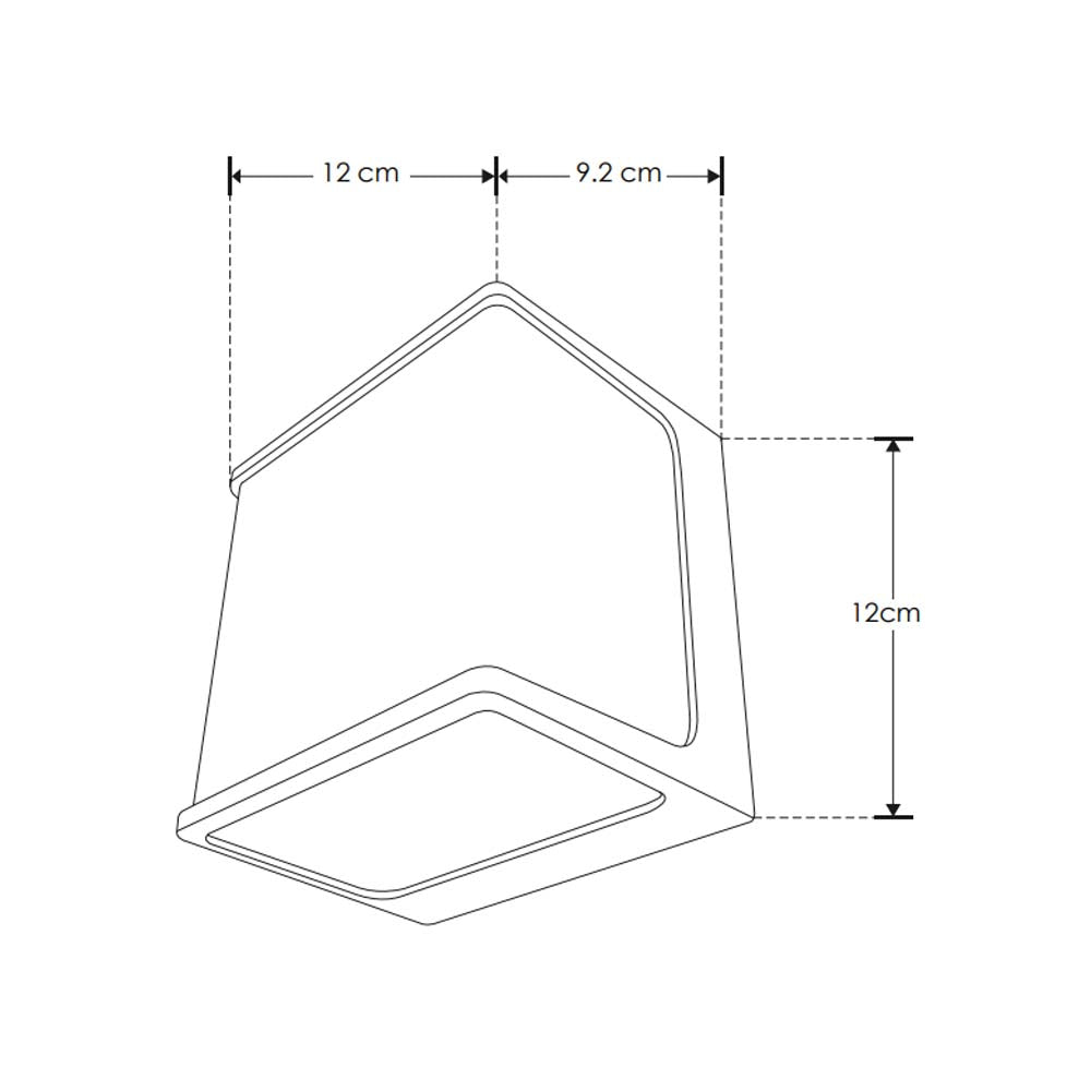Luminario exterior de muro efecto luz simétrico 8W luz neutro cálido de iLumileds