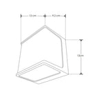 Luminario exterior de muro efecto luz simétrico 8W luz neutro cálido de iLumileds