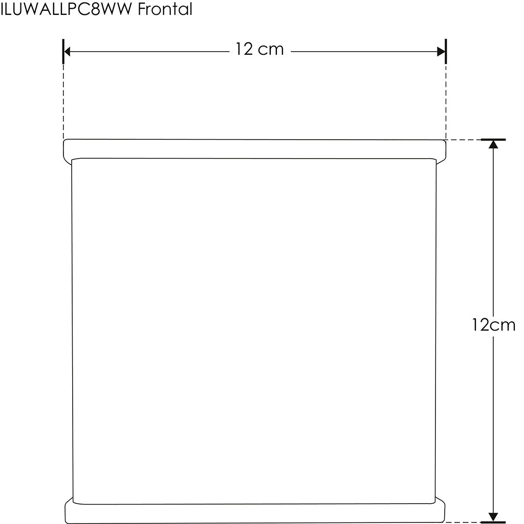 Luminario exterior de muro efecto luz simétrico 8W luz neturo cálido de iLumileds