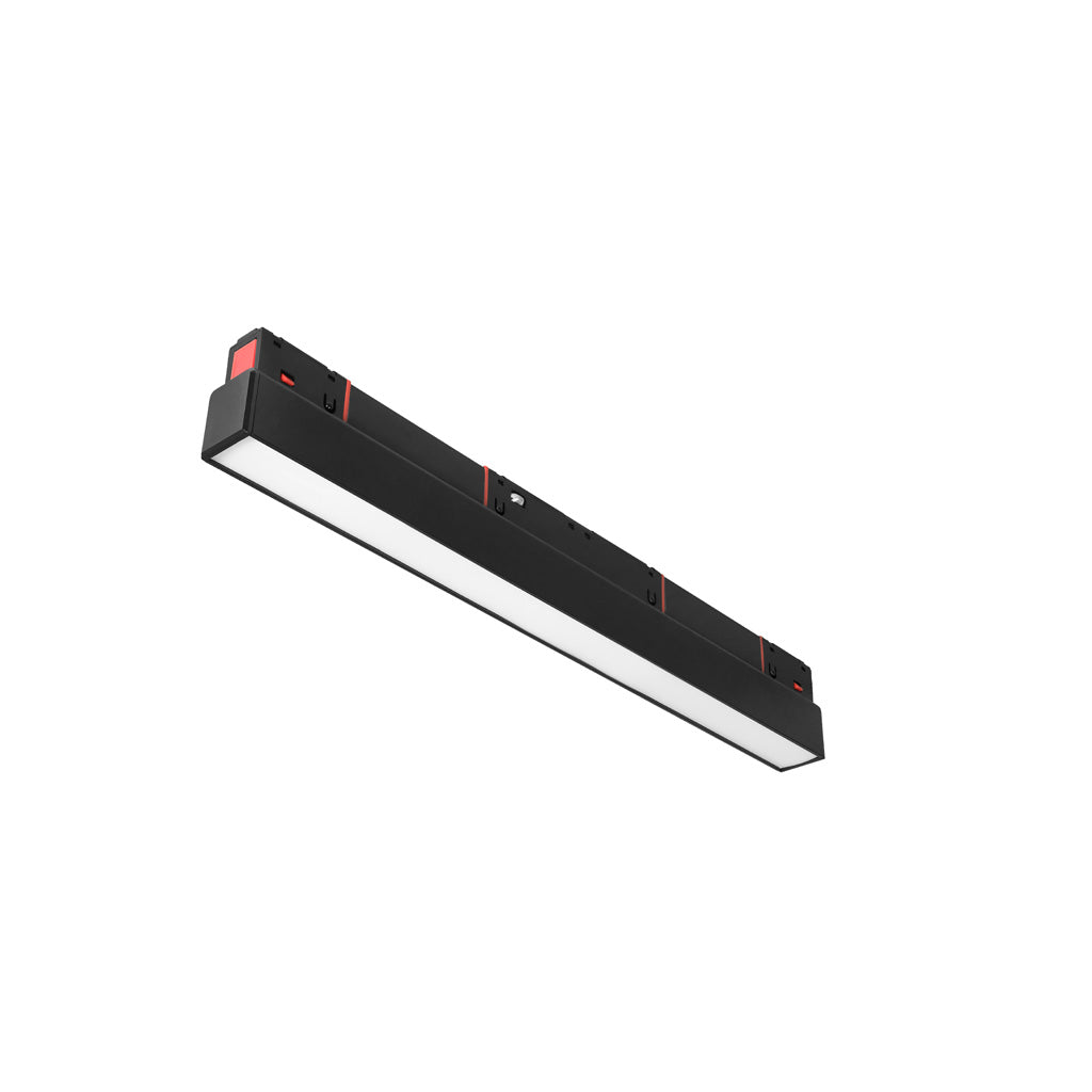 Luminario lineal tipo flood 12W 48V cambio de color de luz vía app o iterruptor físico de cálido a frío - 2700K - 4100K - 5500K, para riel magnético de iLumileds