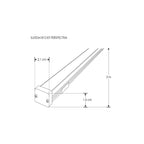 Kit perfil aluminio para exterior ILUDXA1812KIT. -L:3m A:2.1cm Al:1.6cm- incluye difusor, tapas laterales, grapas de sujeción y solera de aluminio