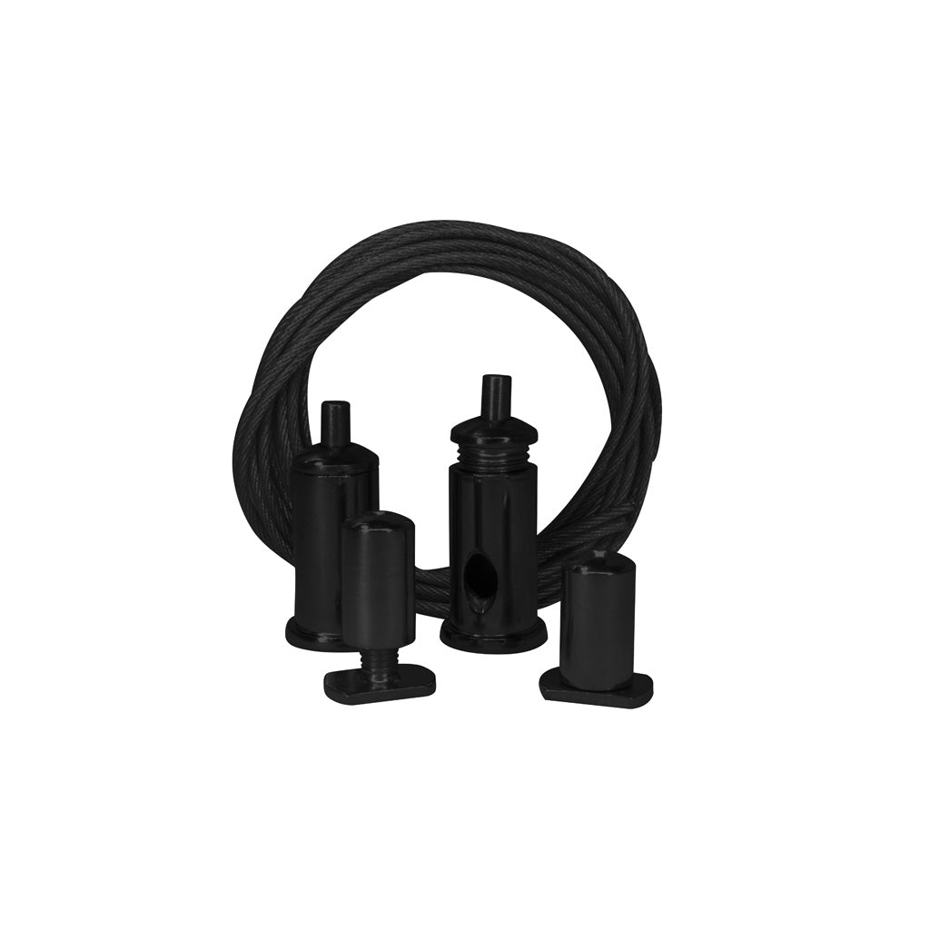 Kit de 2 cables de acero y 4 soportes, 1 m de largo para perfil de aluminio DXA19N de iLumileds