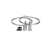 Kit de suspensión para nano track magnético, incluye 2 cables de acero de 1.5 m de largo y 4 soportes.
