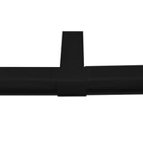 Kit de conector de metal, conector de mica negra traslucida, protector de cable negro, ángulo tipo T vista inferior, incluye set de tornillos, para perfil DXA19N de iLumileds