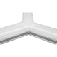 Kit de conector de metal, en Y vista inferior para perfil DXA19 incluye conector de mica difusa, protector de cable negro y set de tornillos de iLumileds (No se vende individual)