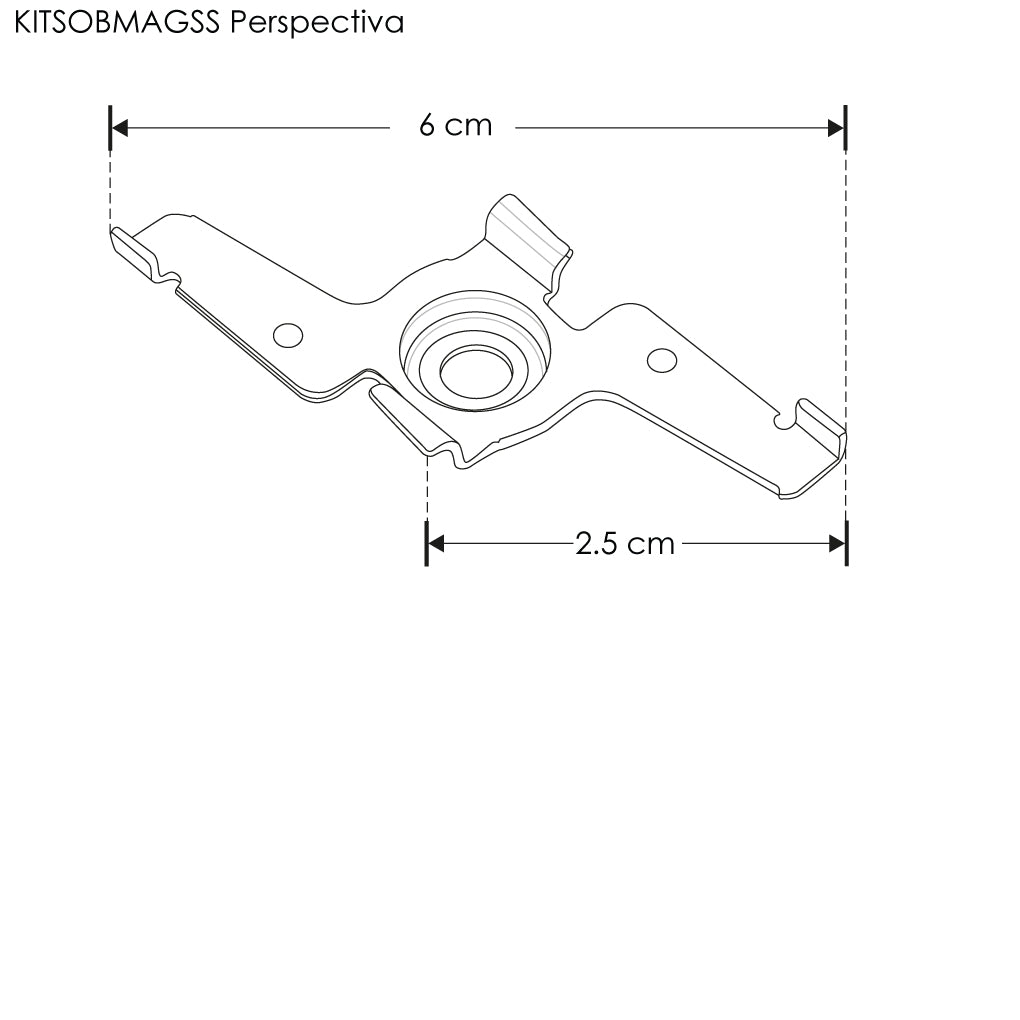 Kit de 2 soportes para sobreponer rieles magnéticos de iLumileds