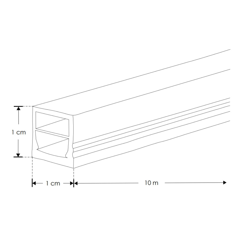 Tira LED Neón rectangular 8W/m 24Vcc 10m con corte en cualquier punto, para exteriores IP65, opciones color de luz de iLumileds