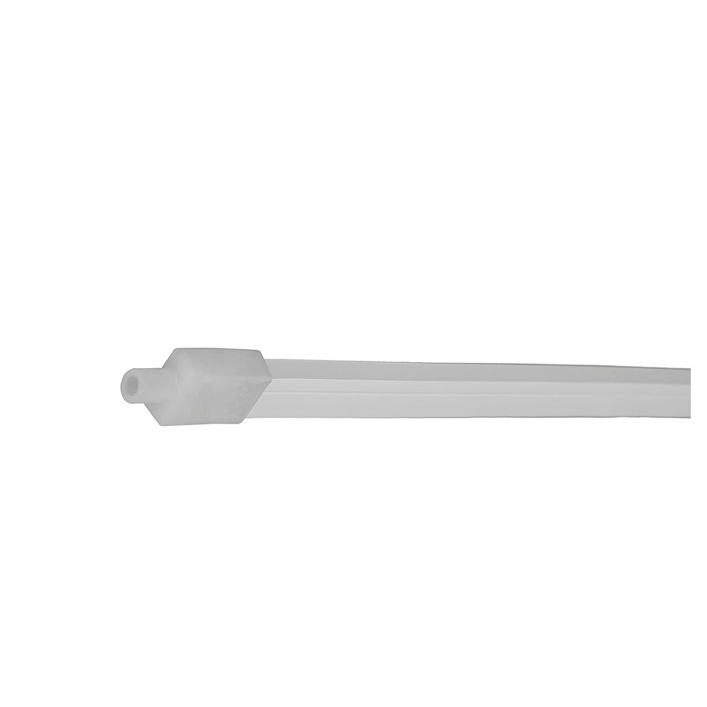Tira LED salida lateral tipo neon (dobla a lo largo) 10W/m 24Vcc rollo de 10m (1cm de ancho), con cubierta de silicón acabado blanco para exteriores (IP65), opción luz cálida o neutra de iLumileds