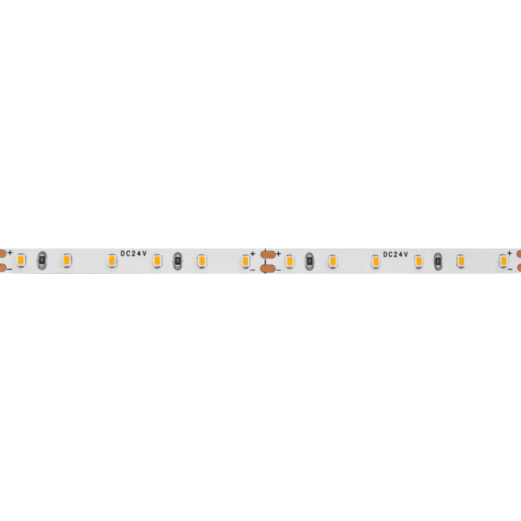 Tira LED IP66 9.6W/m 24V CRI:90 con 120 chips/m rollo 5m 3000K, con auto adhesivo de iLumileds